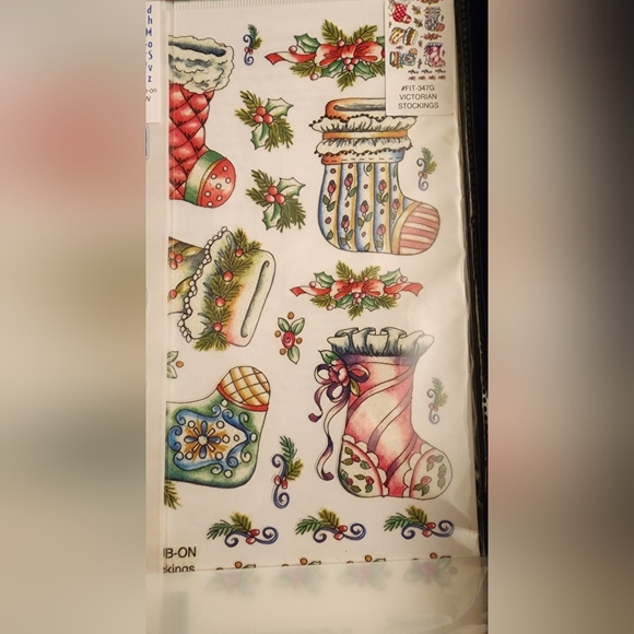 Lot 12 Sheets -Rub-On Christmas Transfers Santa Snowman Angel Stocking Alphabet - Picture 7 of 16